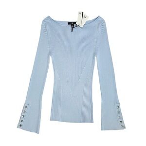 Banana Republic Jennie Boat Neck Sweater Light Blue Rayon Women’s S Small